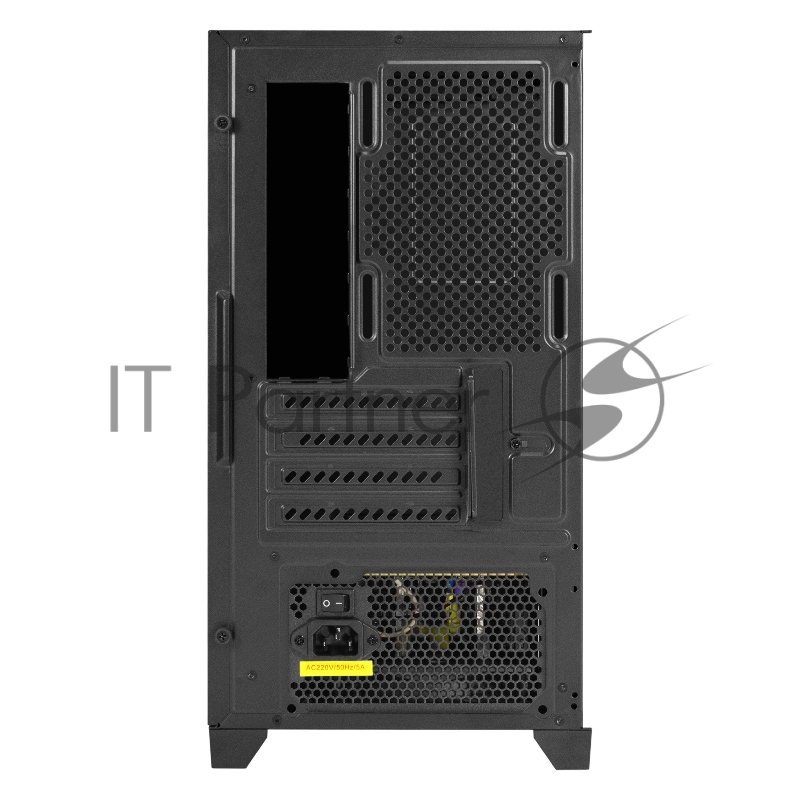 Корпус Minitower ExeGate i3 SEA LE-NPX500 (mATX, БП 500NPX, 1*USB+1*USB3.0, HD аудио, черный, передняя и боковая панели - закаленное стекло)