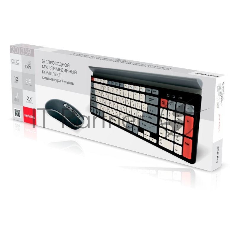 Комплект клавиатуры и мыши SMARTBUY (SBC-201359AG-KW) 201359AG черно-серо-белый