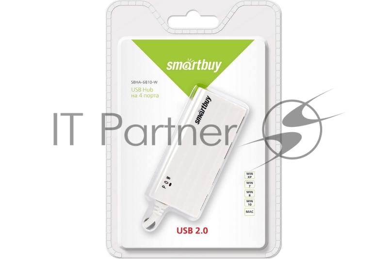 USB-хаб SMARTBUY (SBHA-6810-W) 6810 - 4 порта белый