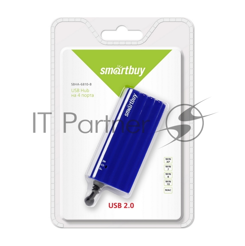 USB-хаб SMARTBUY (SBHA-6810-B) 4 порта синий