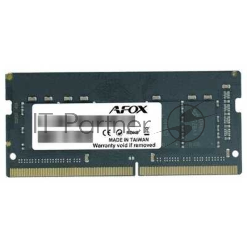 Модуль памяти Afox 4GB DDR4 3200Mhz SO-DIMM Single Channel Package (1x4GB) PC4-25600, 260- Pin, Non-ECC, Un-Buffered, XMP 2.0, CL 16-18-18-39, 1.35V