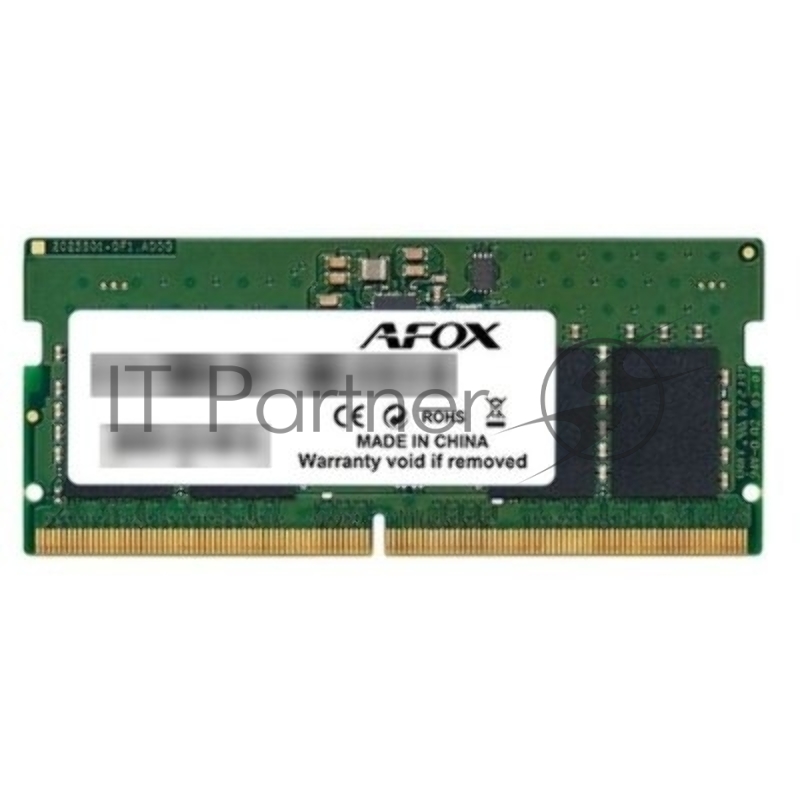 Модуль памяти Afox 16GB DDR5 4800Mhz SO-DIMM Single Channel Package (1x16GB), PC5-38400, 262-Pin, Non-ECC, Un-Buffered, CL40-38-38-77, 1.1V