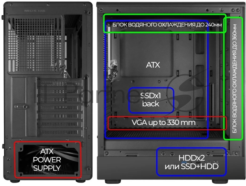 Компьютерный корпус Ginzzu CL170