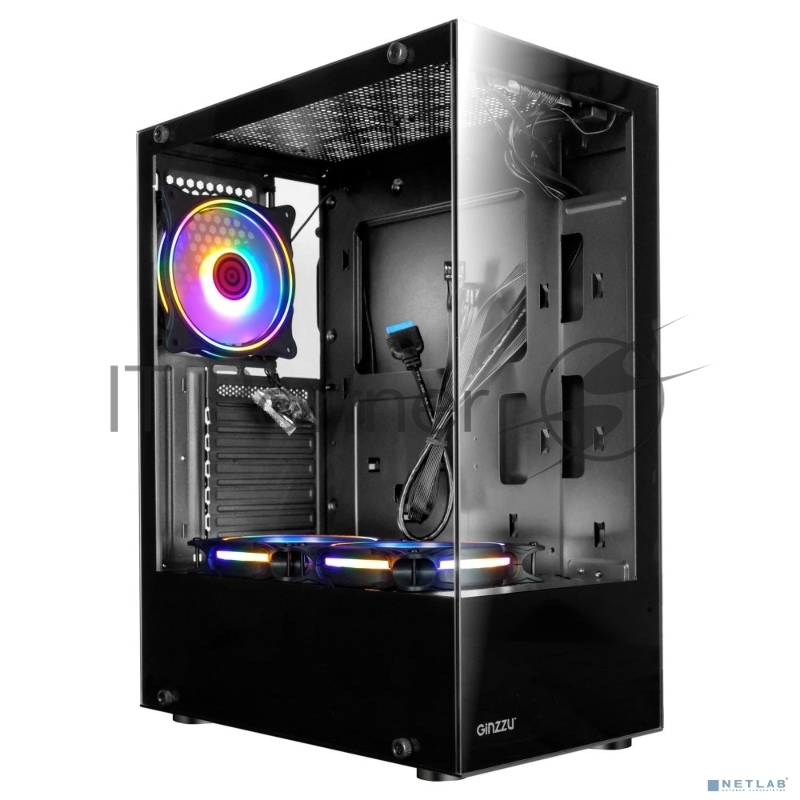 Компьютерный корпус Ginzzu CL305 FAN 3*12LC4 FRGB