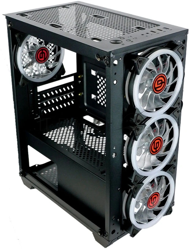 Компьютерный корпус Ginzzu CL690 mATX FAN 4*12FRGB