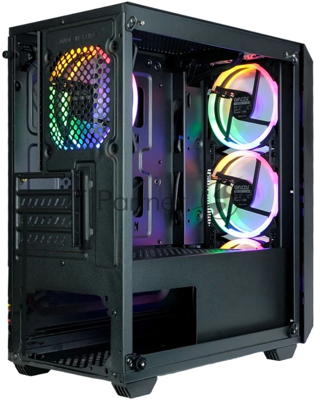 Компьютерный корпус Ginzzu CL690 mATX FAN 4*12FRGB