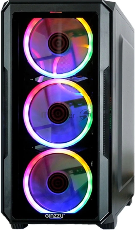 Компьютерный корпус Ginzzu CL690 mATX FAN 4*12FRGB