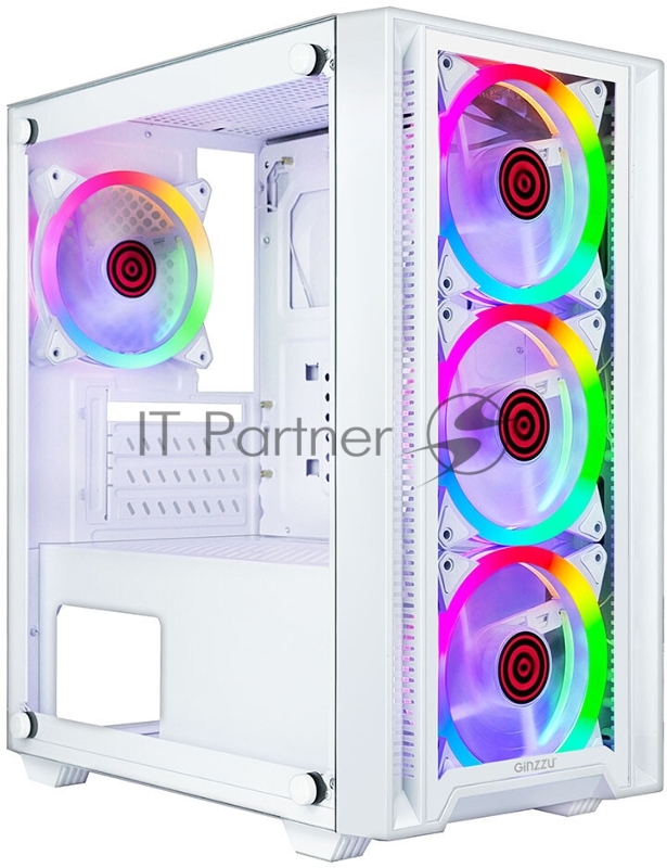 Компьютерный корпус Ginzzu CL620 mATX FAN 4*12FRGB