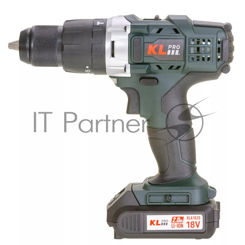 Профессиональный ударный шуруповерт KLPRO KLDM18-20 (18В, Li-ion-2шт, 2.0Ач, 40Нм, 2 скорости, подсветка, магнитная бита,З/У,в кейсе)