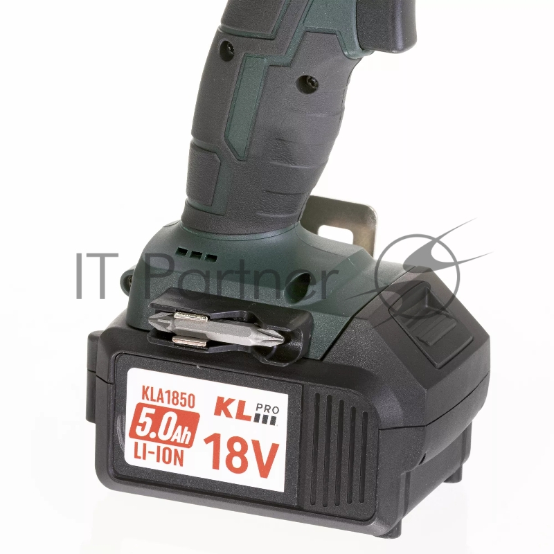 Профессиональный ударный бесщеточный шуруповерт KLPRO KLDM18B-50 (18В, Li-ion-2шт, 5.0Ач, 60Нм, ручка, З/У-4А ,в кейсе)