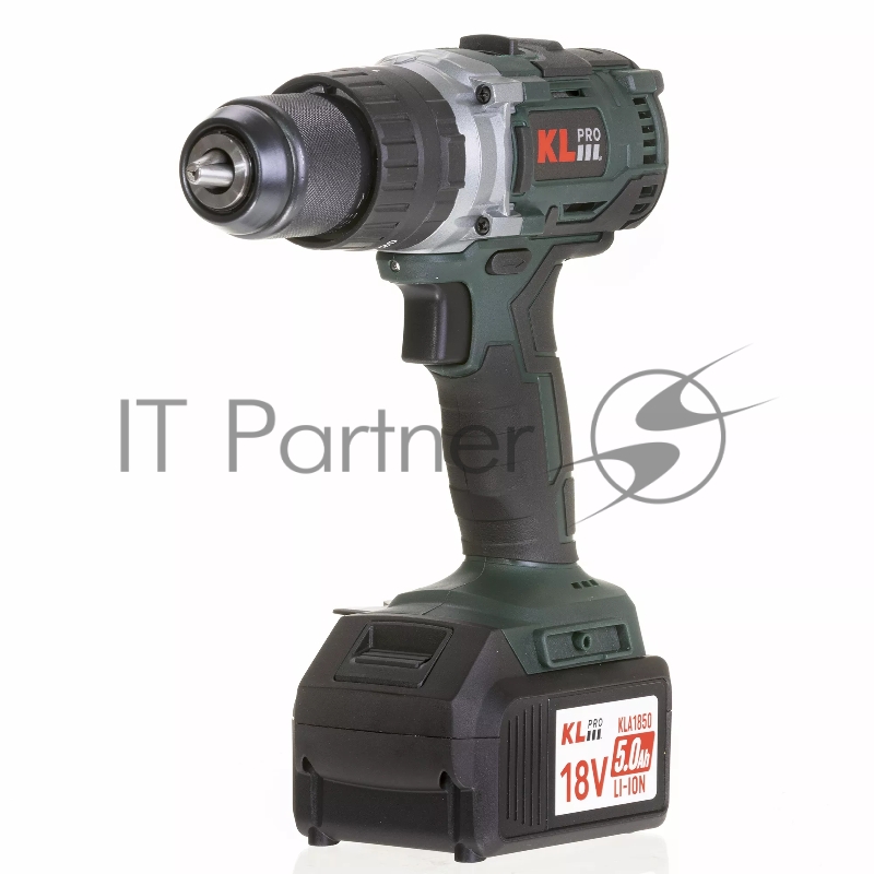 Профессиональный ударный бесщеточный шуруповерт KLPRO KLDM18B-50 (18В, Li-ion-2шт, 5.0Ач, 60Нм, ручка, З/У-4А ,в кейсе)