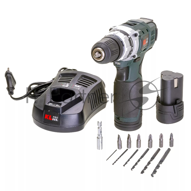 Профессиональный шуруповерт аккумуляторный KLPRO KLNM1020 (12 В / 2,0 Ач, 0-1300 об/мин, 12 бит)