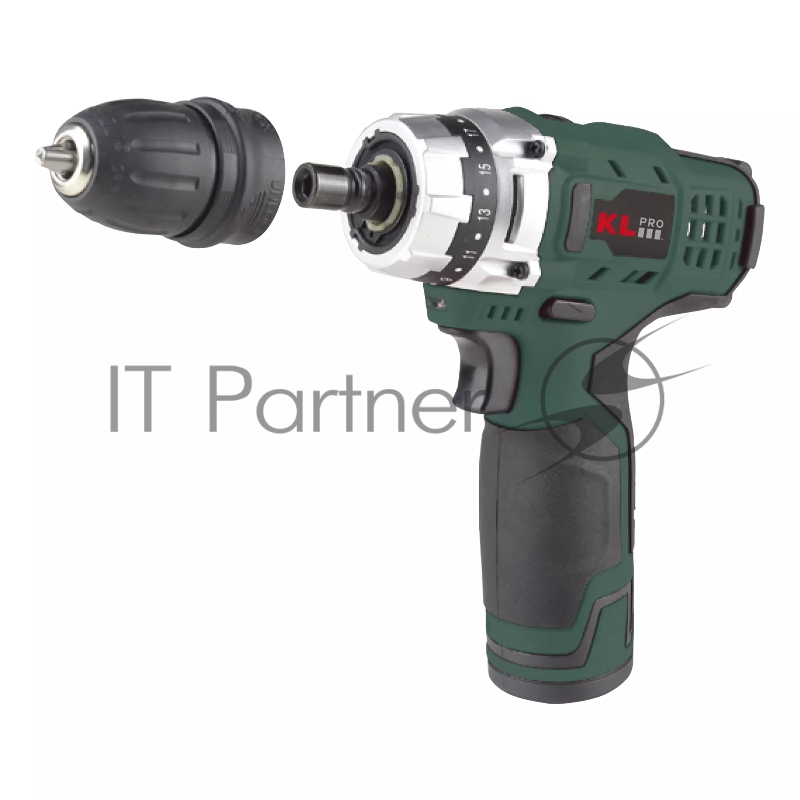 Профессиональный шуруповерт аккумуляторный KLPRO KLNM1020 (12 В / 2,0 Ач, 0-1300 об/мин, 12 бит)