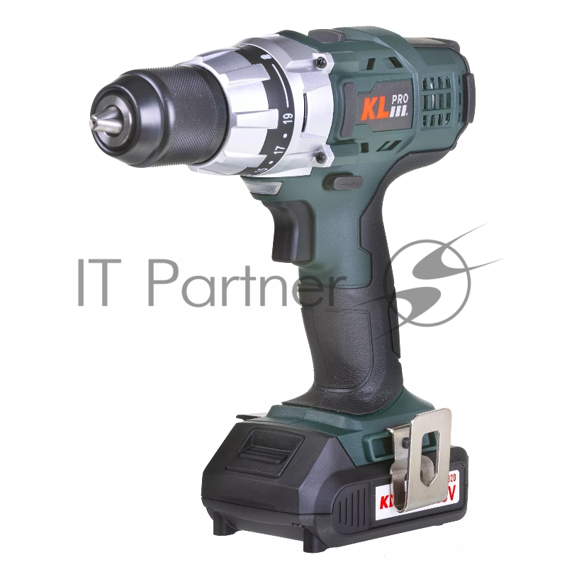 Профессиональный шуруповерт аккумуляторный KLPRO KLNM18-20 (18В, Li-ion-2шт, 2.0Ач, 40Нм, 2 скорости, подсветка, магнитная бита,З/У,в кейсе)
