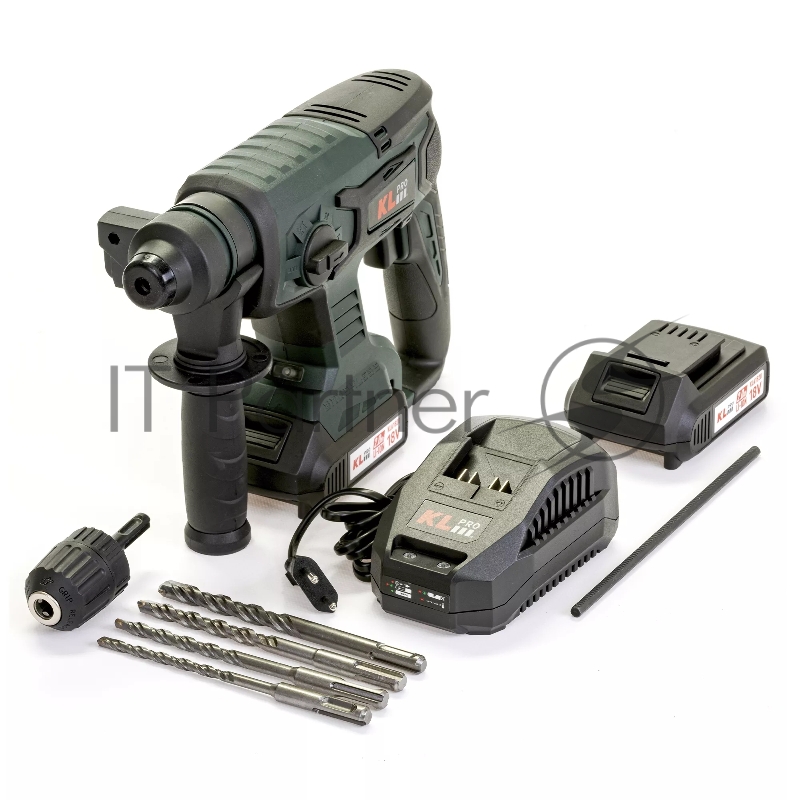 Профессиональный бесщеточный перфоратор аккумуляторный KLPRO KLPM18B-20 (18В, Li-ion-2шт, 2.0Ач, 1,7Дж , SDS-plus, З/У,сумка)