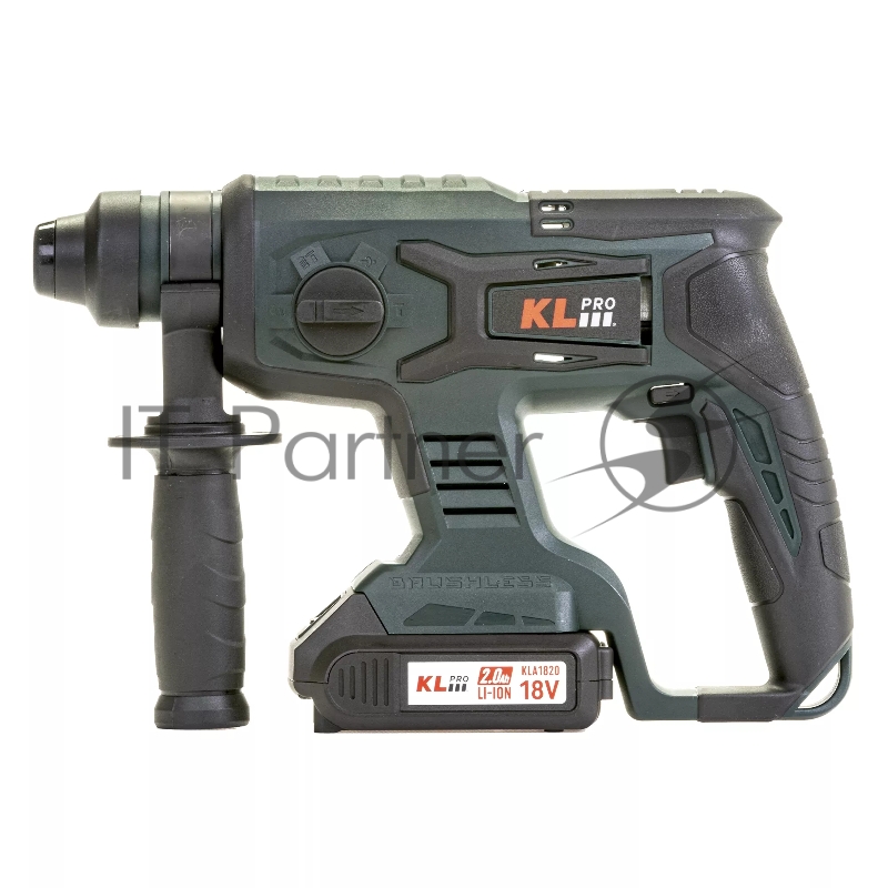 Профессиональный бесщеточный перфоратор аккумуляторный KLPRO KLPM18B-20 (18В, Li-ion-2шт, 2.0Ач, 1,7Дж , SDS-plus, З/У,сумка)