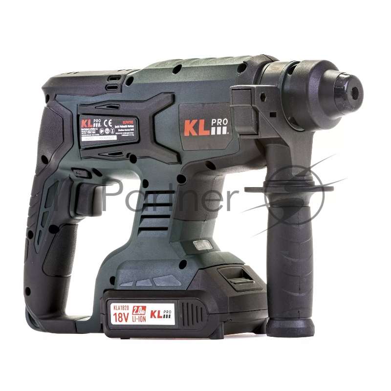 Профессиональный бесщеточный перфоратор аккумуляторный KLPRO KLPM18B-20 (18В, Li-ion-2шт, 2.0Ач, 1,7Дж , SDS-plus, З/У,сумка)
