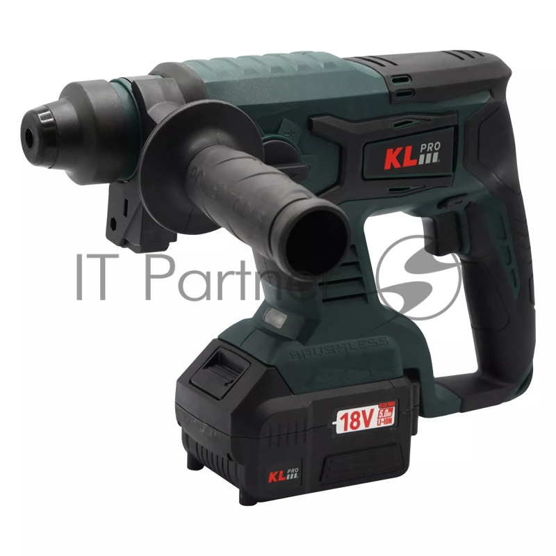 Профессиональный бесщеточный перфоратор аккумуляторный KLPRO KLPM18B-50 (18В, Li-ion-2шт, 5.0Ач, 1,7Дж , SDS-plus, З/У,сумка)