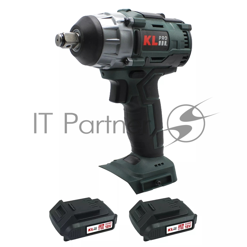 Профессиональный бесщеточный гайковерт аккумуляторный KLPRO KLSS18B-20 (18В, Li-ion-2шт, 2.0Ач, 250Нм, 2 скорости, подсветка,З/У,в кейсе)