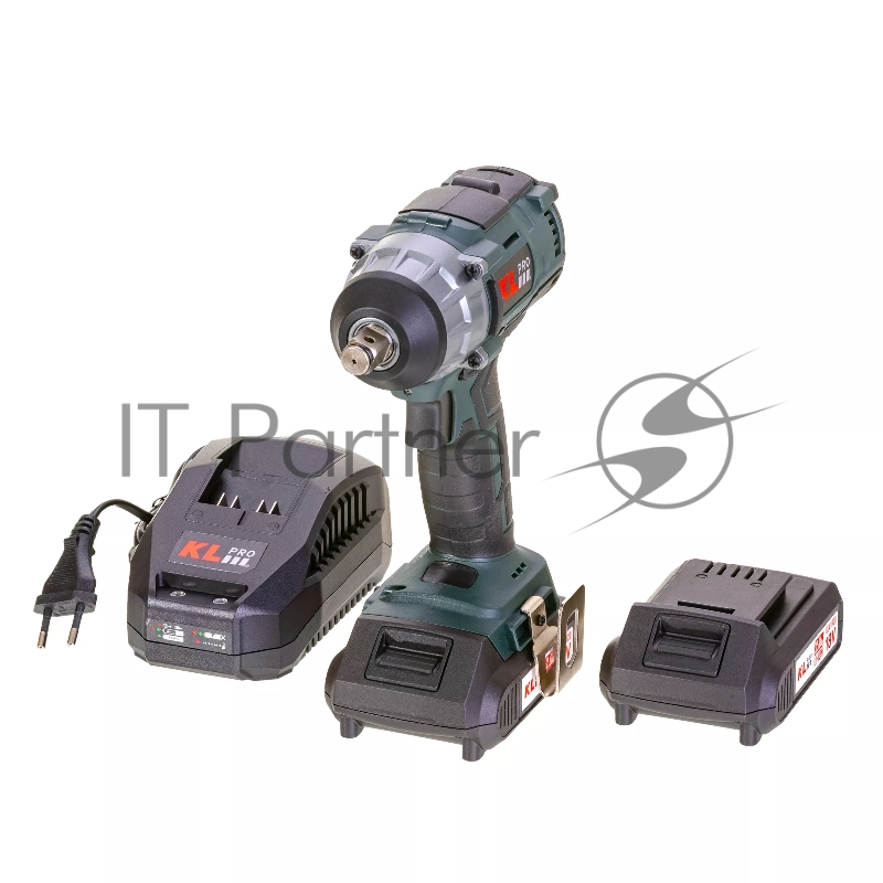 Профессиональный бесщеточный гайковерт аккумуляторный KLPRO KLSS18B-20 (18В, Li-ion-2шт, 2.0Ач, 250Нм, 2 скорости, подсветка,З/У,в кейсе)