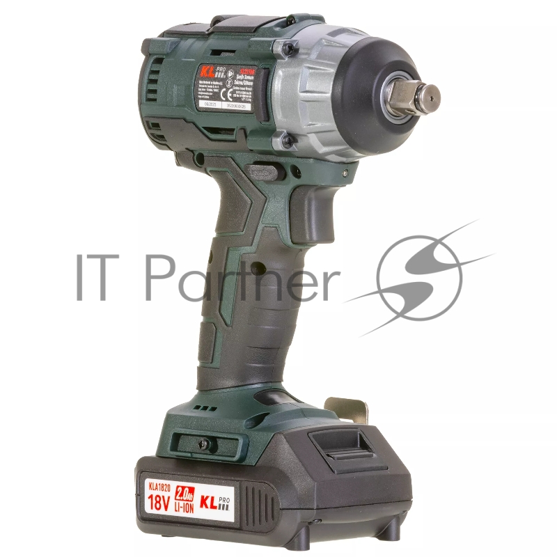 Профессиональный бесщеточный гайковерт аккумуляторный KLPRO KLSS18B-20 (18В, Li-ion-2шт, 2.0Ач, 250Нм, 2 скорости, подсветка,З/У,в кейсе)