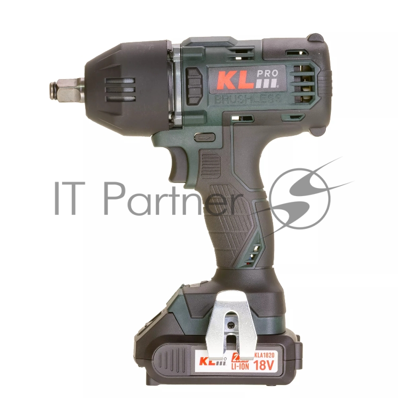 Профессиональный бесщеточный гайковерт аккумуляторный KLPRO KLSS18BH-20 (18В, Li-ion-2шт, 2.0Ач, 400Нм, 2 скорости, подсветка,З/У,в кейсе)