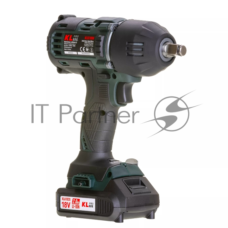 Профессиональный бесщеточный гайковерт аккумуляторный KLPRO KLSS18BH-20 (18В, Li-ion-2шт, 2.0Ач, 400Нм, 2 скорости, подсветка,З/У,в кейсе)