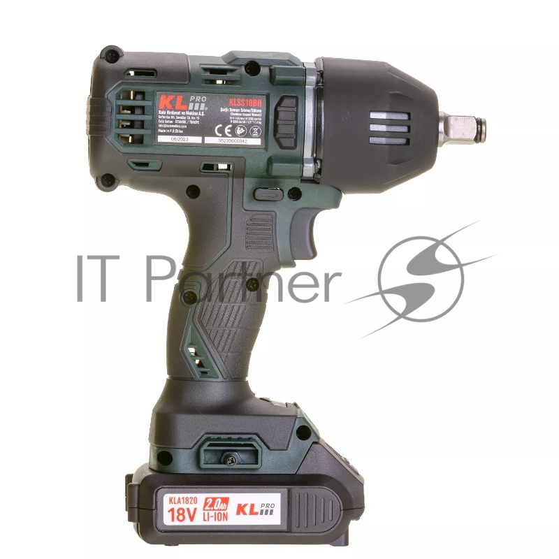Профессиональный бесщеточный гайковерт аккумуляторный KLPRO KLSS18BH-20 (18В, Li-ion-2шт, 2.0Ач, 400Нм, 2 скорости, подсветка,З/У,в кейсе)