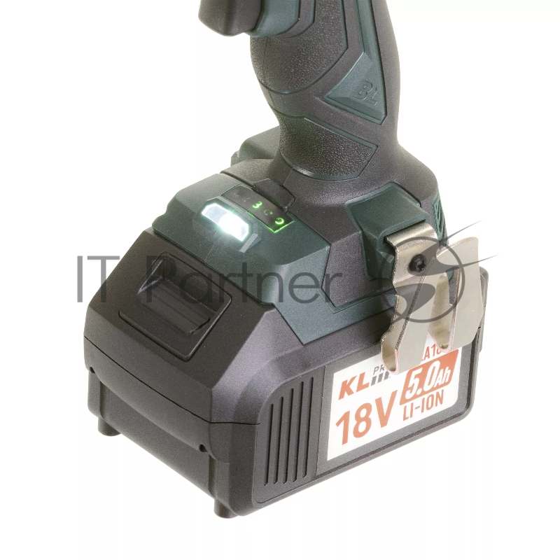Профессиональный бесщеточный винтоверт аккумуляторный KLPRO KLDV18BH-50 (18В, Li-ion-2шт, 5.0Ач, 220Нм, 2 скорости, подсветка,З/У,в кейсе)