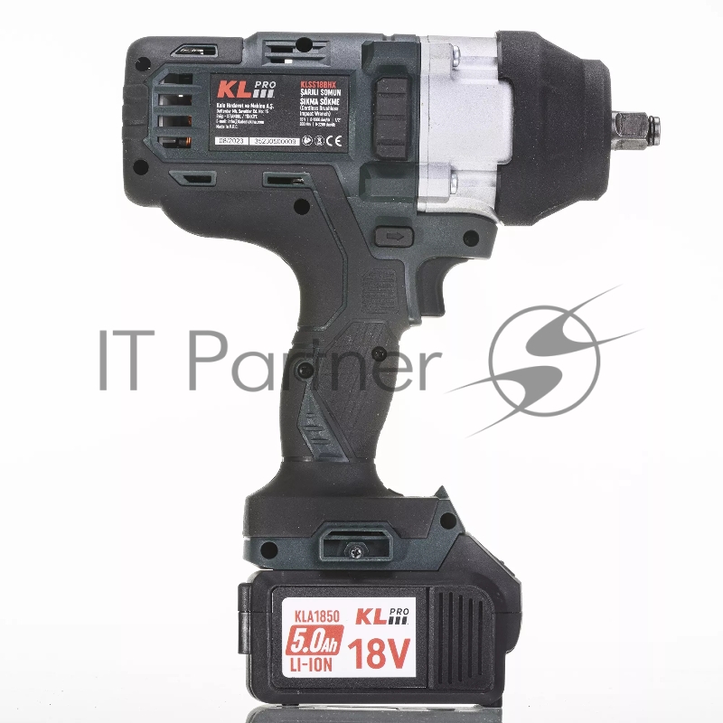 Профессиональный бесщеточный гайковерт аккумуляторный KLPRO KLSS18BHX-50 (18В, Li-ion-2шт, 5.0Ач, 800Нм, 2 скорости, подсветка,З/У,в кейсе)