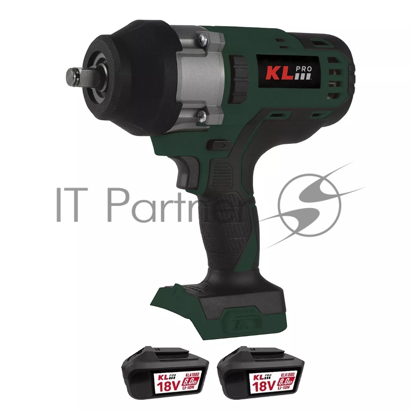 Профессиональный бесщеточный гайковерт аккумуляторный KLPRO KLSS18BHX-80 (18В, Li-ion-2шт, 8.0Ач, 800Нм, 2 скорости, подсветка,З/У,в кейсе)