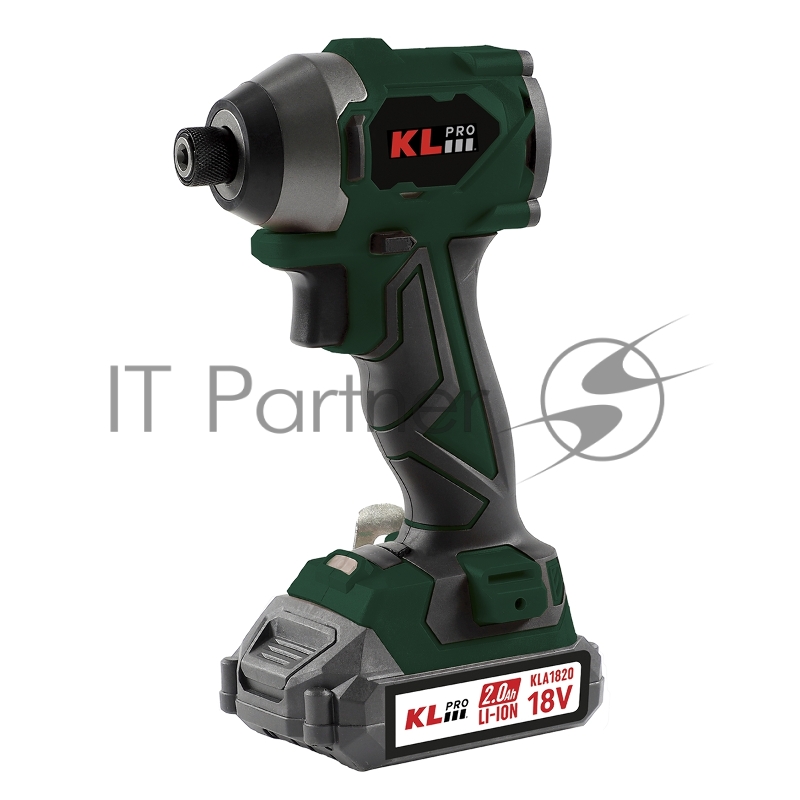 Профессиональный бесщеточный винтоверт аккумуляторный KLPRO KLDV18BH-20 (18В, Li-ion-2шт, 2.0Ач, 220Нм, 2 скорости, подсветка,З/У,в кейсе)