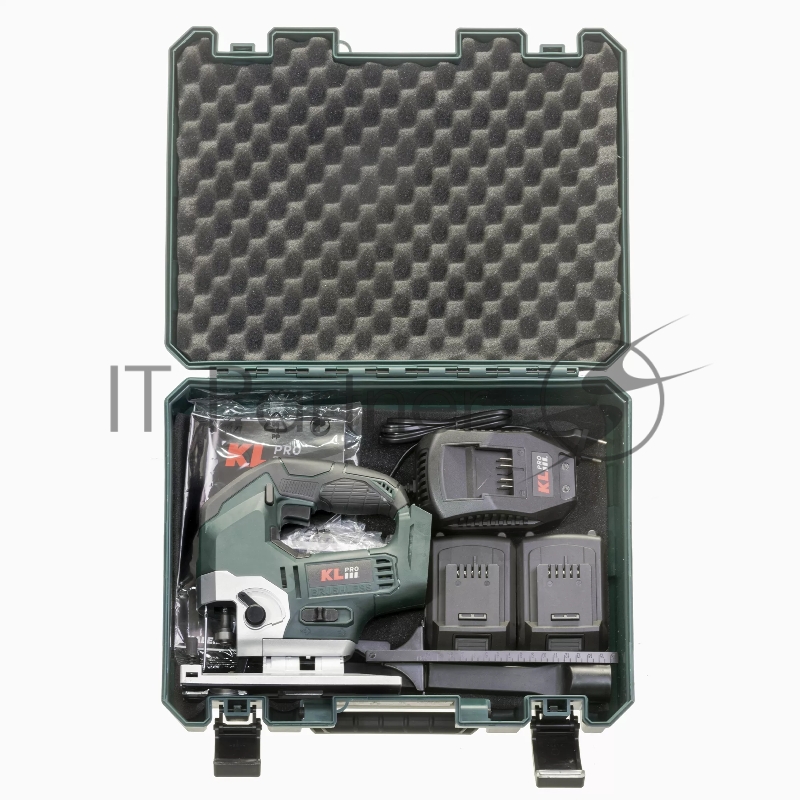 Профессиональный лобзик бесщеточный KLPRO KLDT18B-20 (18В, Li-ion-2шт, 2.0Ач, патрубок для пылесоса, полотна (дерево/металл, З/У , кейс)
