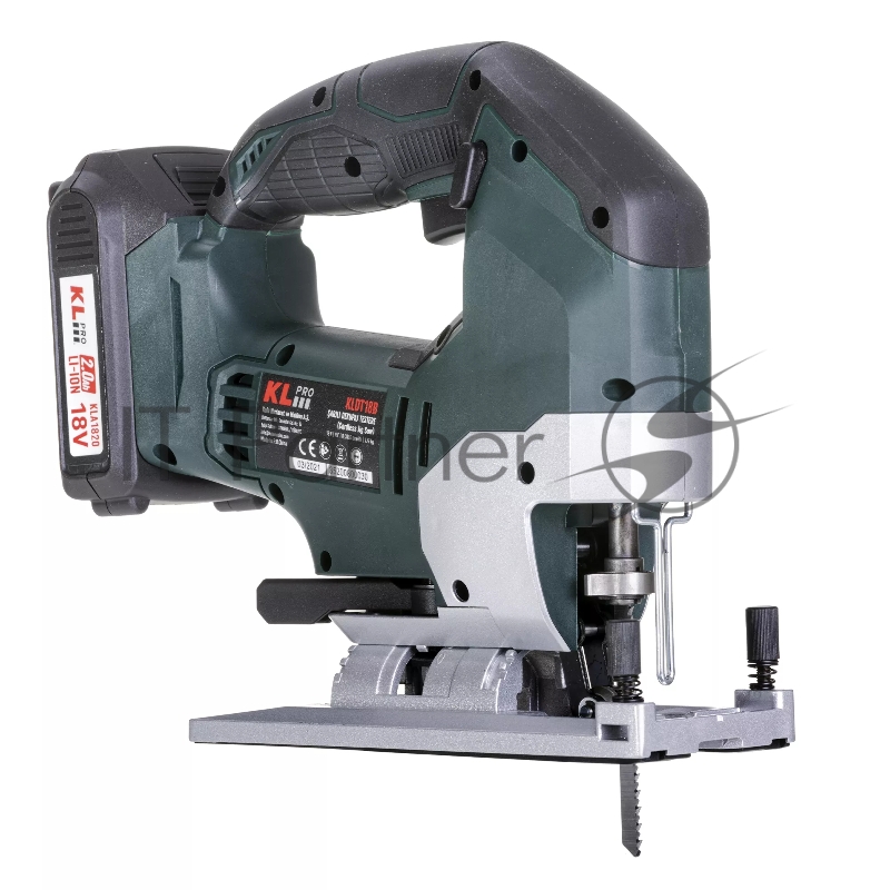 Профессиональный лобзик бесщеточный KLPRO KLDT18B-20 (18В, Li-ion-2шт, 2.0Ач, патрубок для пылесоса, полотна (дерево/металл, З/У , кейс)