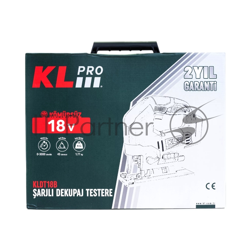 Профессиональный лобзик бесщеточный KLPRO KLDT18B-80 (18В, Li-ion-2шт, 8.0Ач, патрубок для пылесоса, полотна (дерево/металл, З/У-4А , кейс)