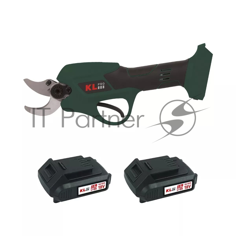 Профессиональный аккумуляторный секатор KLPRO KLBBM18B-20 (18В, Li-ion-2шт 2,0Ач, ЗУ 2,4А)