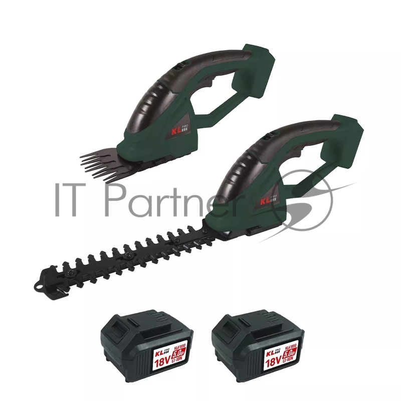 Профессиональные аккумуляторные ножницы-кусторез KLPRO KLBCB18-50 (18В, Li-ion-2шт 5,0Ач, ЗУ 4,5А 1200об/мин)