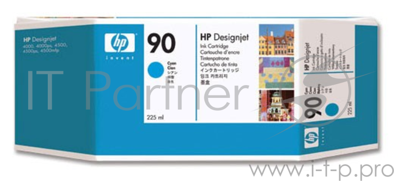 Картридж струйный HP №90 C5061A голубой для HP DJ 4000/4500 (400мл)