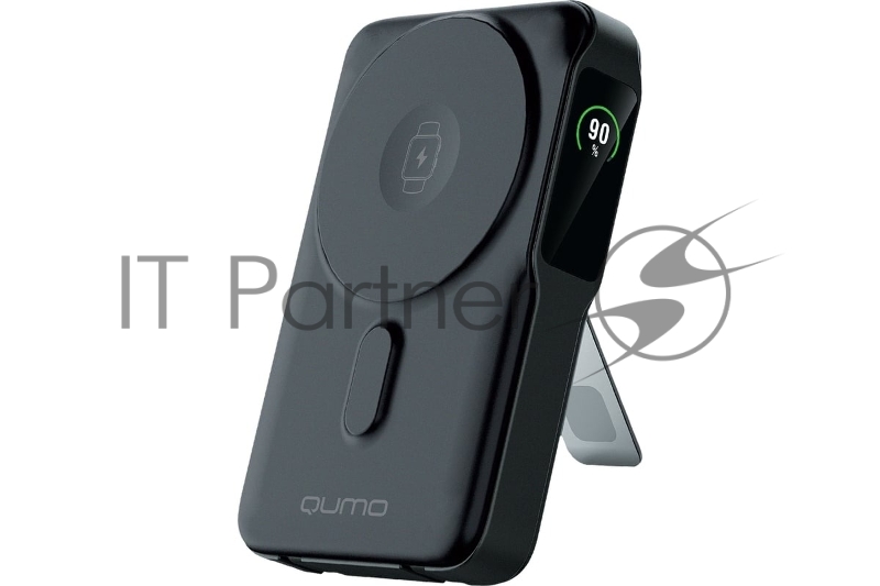 Портативное зарядное устройство QUMO Future Magnetic PowerAid 10000mAh Ultra 5in1 W15 черный FMPA-10C-S2