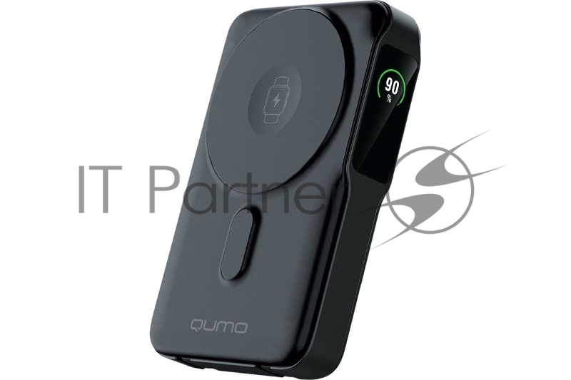 Портативное зарядное устройство QUMO Future Magnetic PowerAid 10000mAh Ultra 5in1 W15 черный FMPA-10C-S2