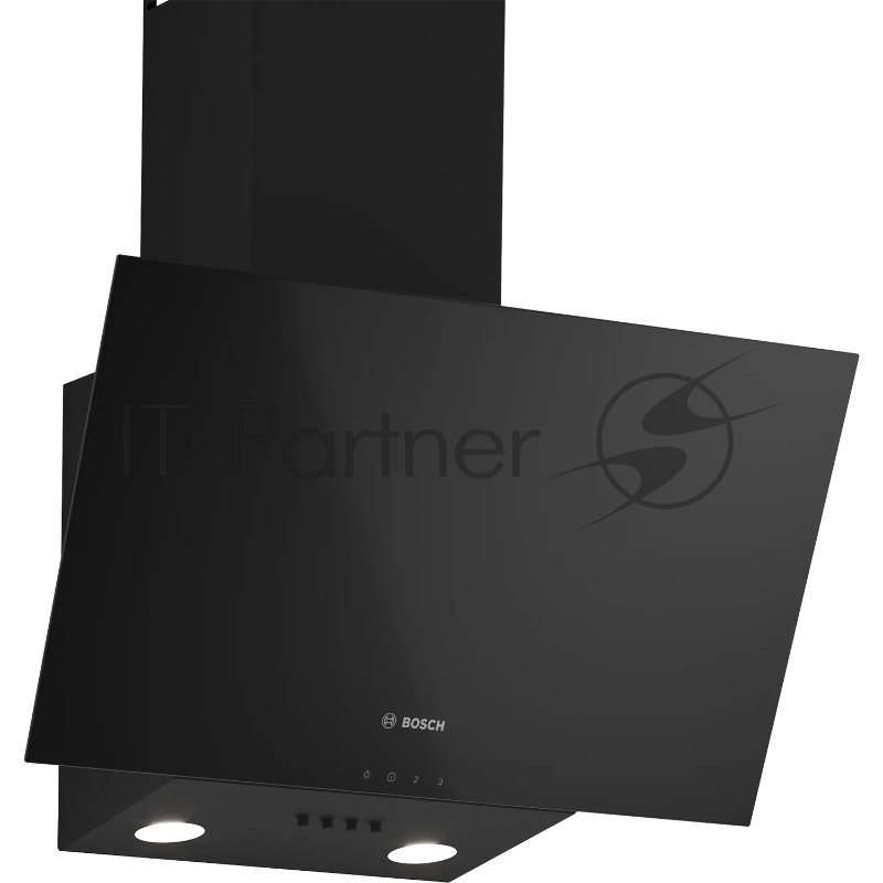 Вытяжка наклонная Bosch DWK63PJ60T 360 м3/ч, 60см, цвет: черный , Push buttons