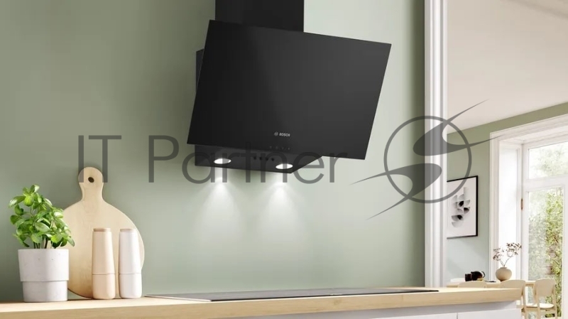 Вытяжка наклонная Bosch DWK63PJ60T 360 м3/ч, 60см, цвет: черный , Push buttons