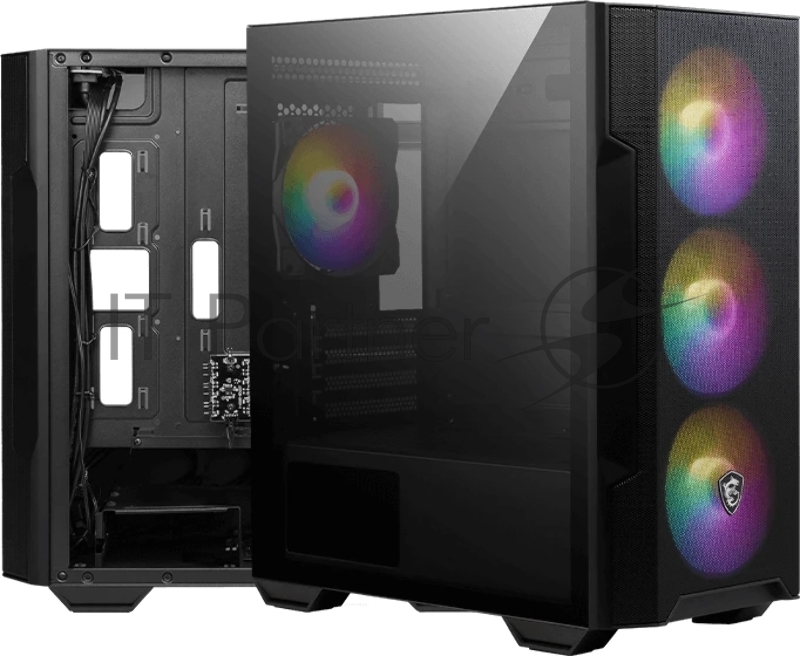 Компьютерный корпус MSI MAG FORGE M100R, Global, 1xUSB 3.0, 2xUSB 2.0, 4x120mm ARGB Fan, ESD ARGBControl Board, Tempered Gl