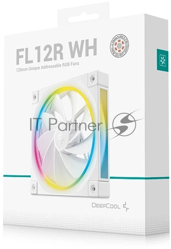 Вентилятор для корпуса Deepcool FL12R Wh Reverse ARGB 120х120x25 белый 4-pin 33.9дБ (R-FL12R-WHAPN1-G)