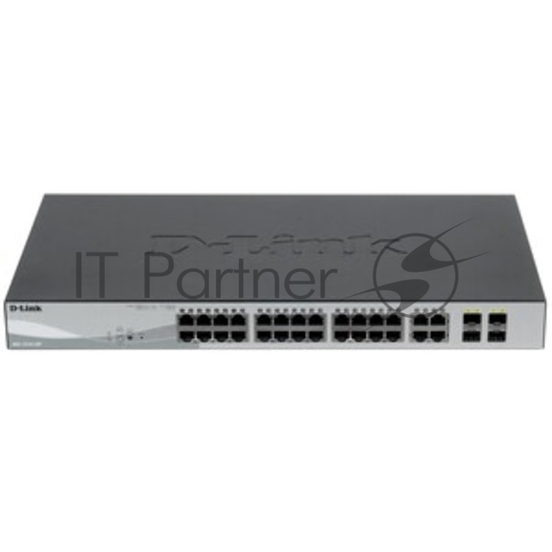 Коммутатор D-Link DGS-1210-28P/FL2A Управляемый L2 PoE-коммутатор, 24x1000Base-T PoE, 4xCombo 1000Base-T/SFP, PoE-бюджет 193 Вт, защита от статического электричества до 6 кВ, CLI