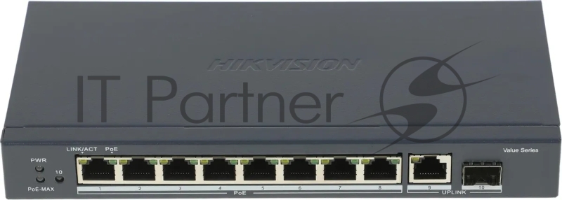 Гигабитный неуправляемый коммутатор POE DS-3E0510P-E/M(O-STD)(B) - 8-портовый, Hikvision