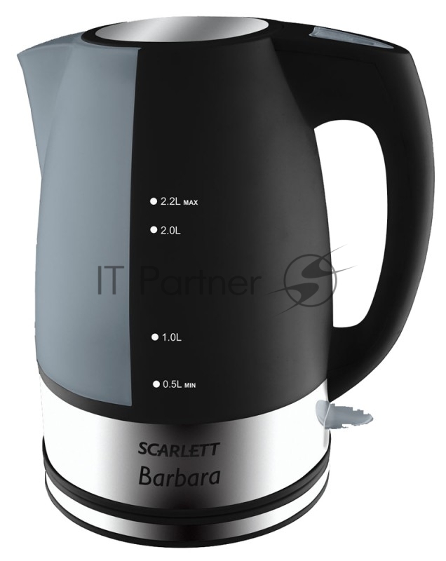 Чайник электрический Scarlett SC-1020 2.2л. 2200Вт черный (корпус: пластик)