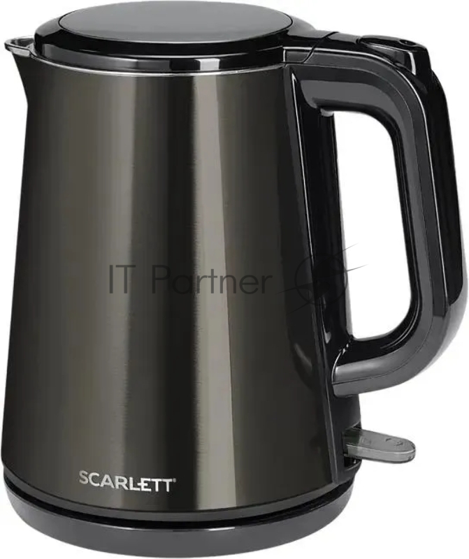 Чайник электрический Scarlett SC-EK21S58 1л. 1200Вт черный корпус: металл/пластик