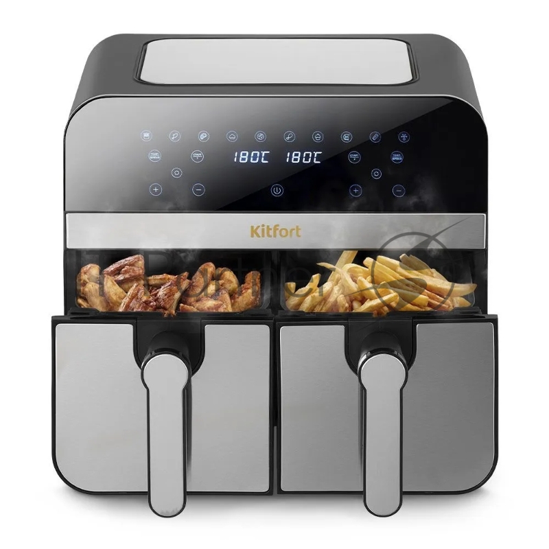 Аэрогриль KITFORT КТ-2274 серебристый и черный