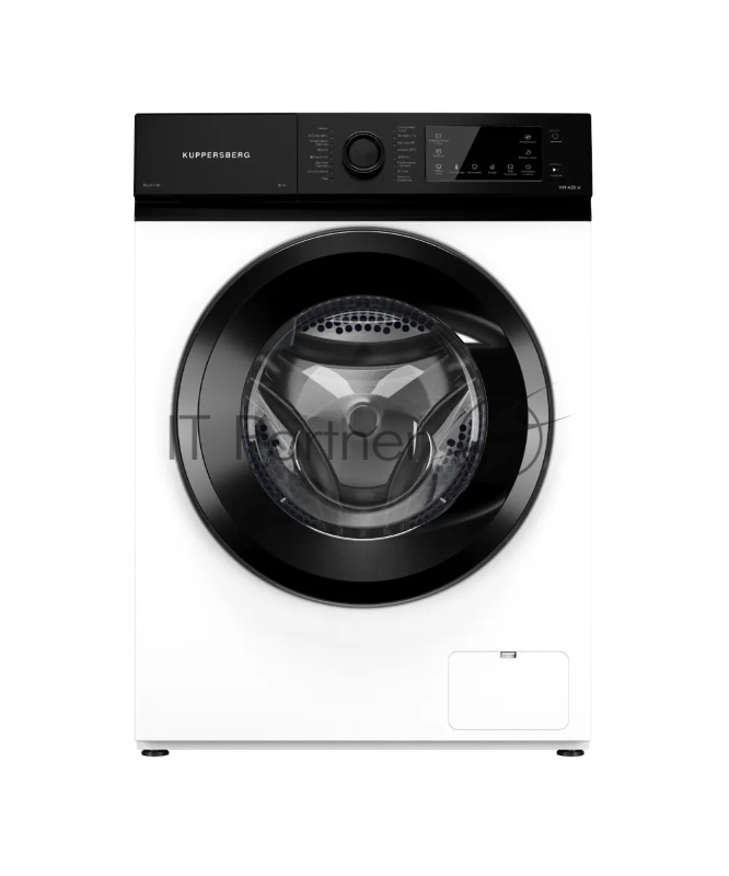 Стиральная машина KUPPERSBERG WM 420 W, отдельностоящая, 44 см, загрузка 6 кг, 16 программ, 1000 об/мин, LED дисплей, инверторный двигатель, пар, самодиагностика, отложенный старт, предварительная стирка, сенсорное/механическое управление, блокировка